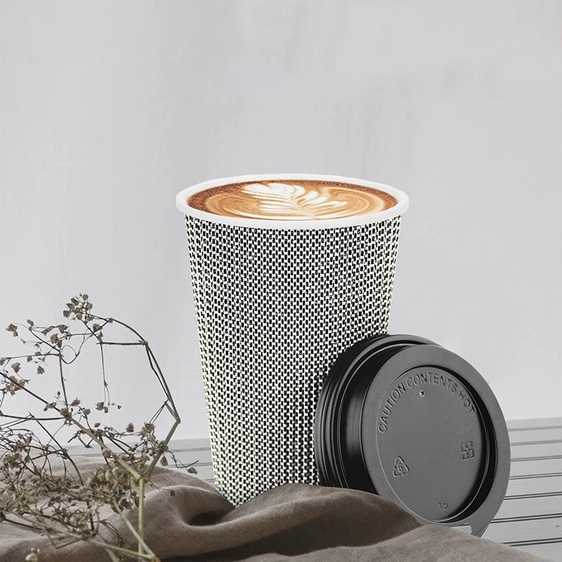 12OZ Kraft Ripple wall Paper cup 4