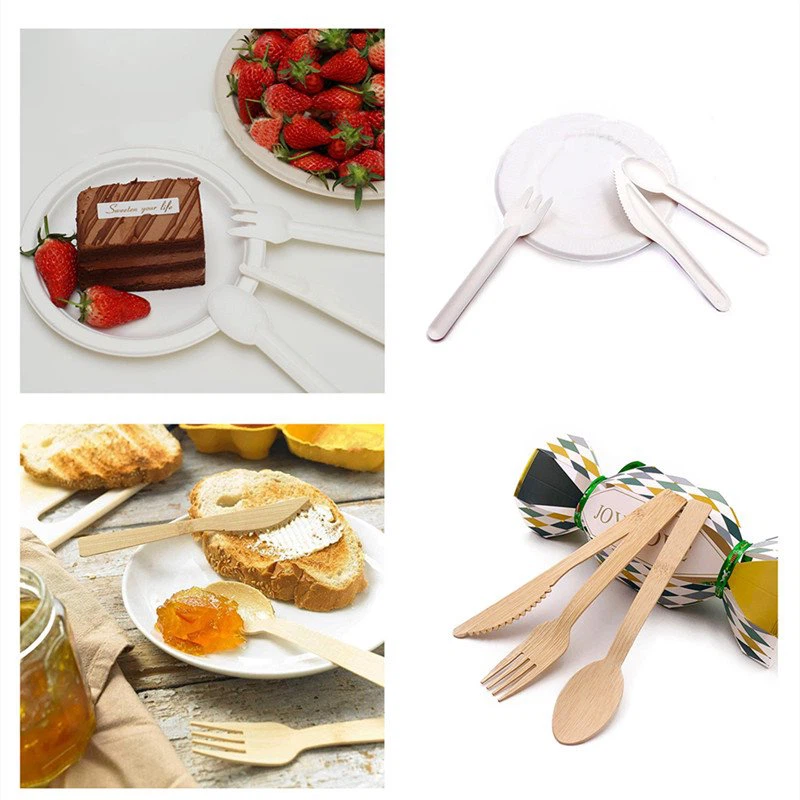 Compostable Sugarcane Paper Fork Knife Spoon - show Compostable Sugarcane Paper Fork Knife Spoon - show
