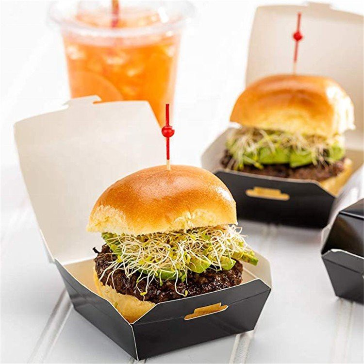 Disposable Black Cardboard Lunch Box 5
