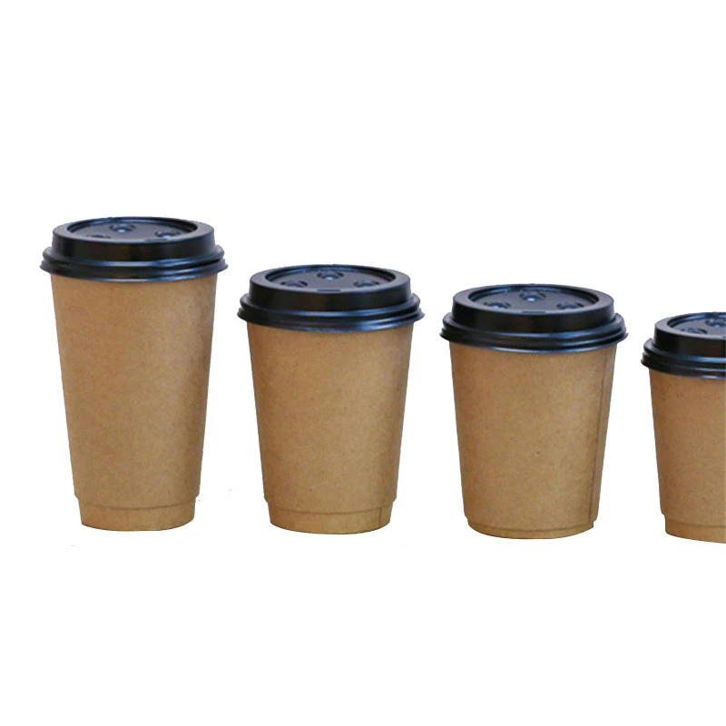 Disposable Double Walled Kraft Paper Cup - with lid Disposable Double Walled Kraft Paper Cup - with lid