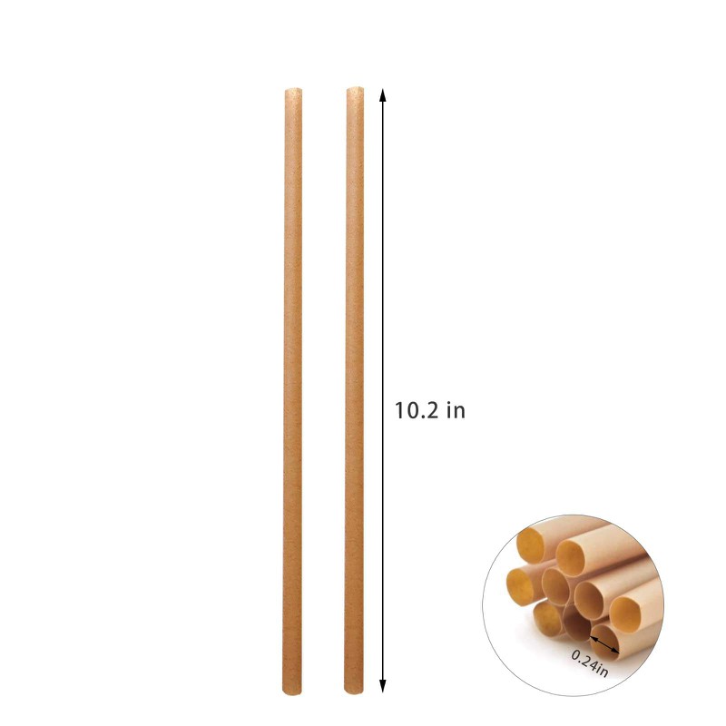 Compostable Natural Sugarcane Straw Box package - size Compostable Natural Sugarcane Straw Box package - size