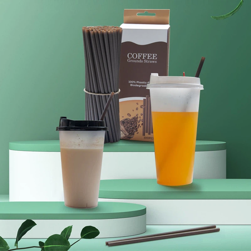 Eco Biodegradable PLA Coffee Grounds Straw - usage Eco Biodegradable PLA Coffee Grounds Straw - usage