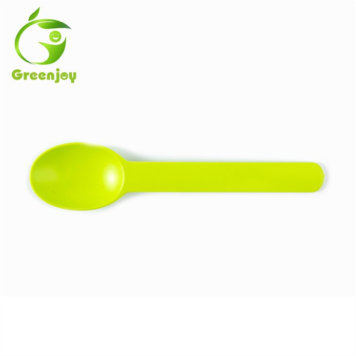 Disposable Yogurt Spoon PP+ Cornstarch Degradable Spoon, Multi-color Optional Spoon