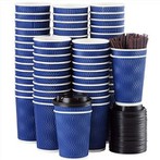 Compostable 12 OZ Insulated Paper Cups