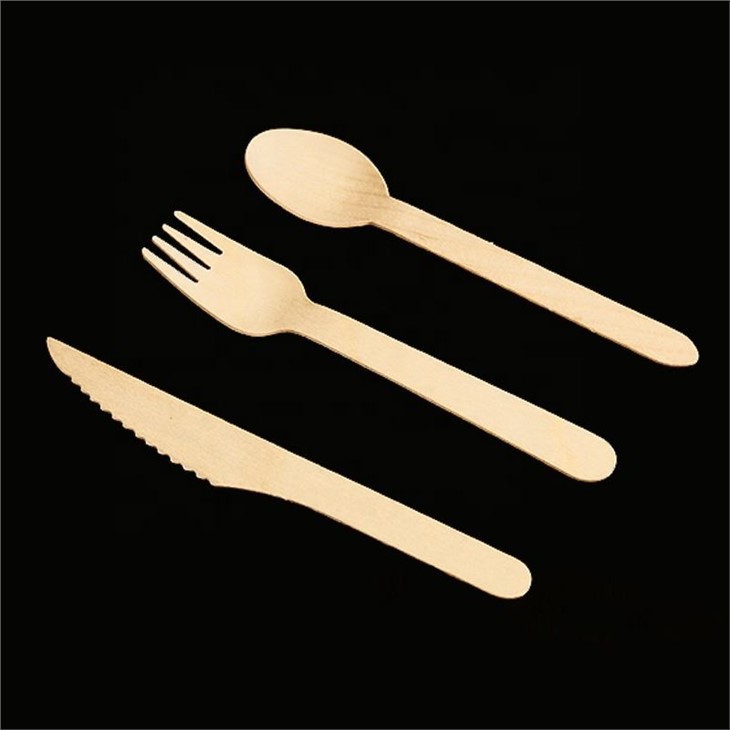 Wooden Disposable Cutlery Knife Spoon Fork