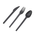 Biodegradable CPLA Black Cutlery 6 Inch