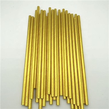 Disposable Gold Foil Stamping Paper Straws