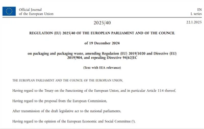 The EU's Packaging And Packaging Waste Regulation (PPWR) Will Be Mandatory in...