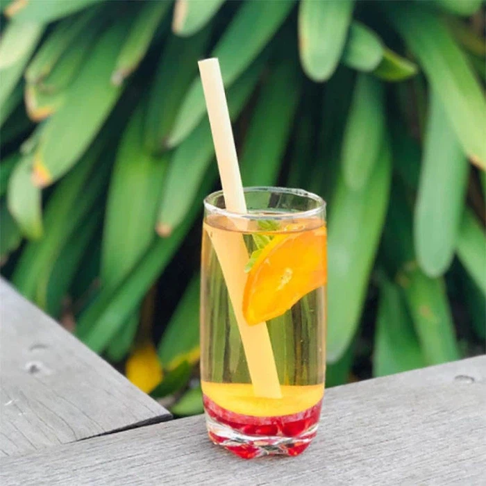 Disposable Bamboo Fiber White Straws 6mm 2 Disposable Bamboo Fiber White Straws 6mm 2