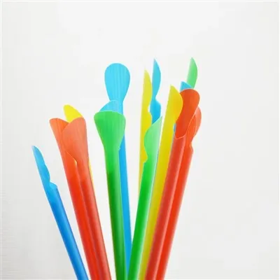 Customized Food Grade Disposable PLA Spoon Straws suppliers