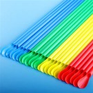 Eco Friendly Biodegradable Bended PLA Spoon Straws For Milk Juice Drinking