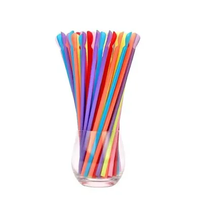 Factory Custom Disposable PLA 100% Biodegradable Spoon Straw factory