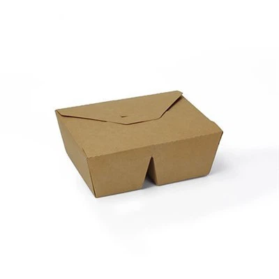 Kraft Paper 2 Compartments Food Box