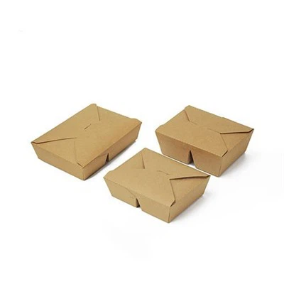 Kraft Paper 2 Compartments Food Box