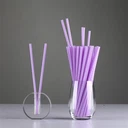 PLA Transparent Disposable Straight Plastic Straws For Juice Drinks