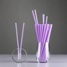 PLA Transparent Disposable Straight Plastic Straws For Juice Drinks