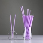 PLA Transparent Disposable Straight Plastic Straws For Juice Drinks